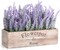 Purple Artificial Lavender Flowers with Decorative Tray Wooden Box 9 Inches - Lifelike Faux Lavender Plants for Home and Office Decor, Fake Lavender Rustic Farmhouse Style